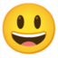Grinning Face with Big Eyes on Google