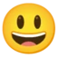 Grinning Face with Big Eyes emoji on Android