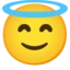 Smiling Face with Halo emoji on Android