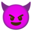 Download Smiling Face with Horns emoji, Google style