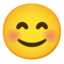 Smiling Face with Smiling Eyes on Google