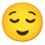 Relieved Face emoji, Google design