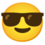 Smiling Face with Sunglasses on Google