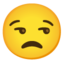 Download Unamused Face emoji, Google style