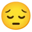 Pensive Face emoji on Android