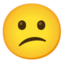 Confused Face emoji, Google design