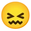 Confounded Face emoji on Android