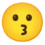 Kissing Face emoji on Android