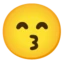 Kissing Face with Smiling Eyes emoji on Android