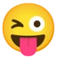 Winking Face with Tongue emoji on Android