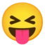 Squinting Face with Tongue emoji on Android