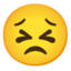 Persevering Face emoji, Google design