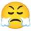 Face with Steam From Nose emoji, Google design
