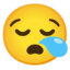 Sleepy Face emoji, Google design