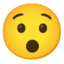 Hushed Face emoji, Google design