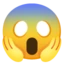 Face Screaming in Fear emoji on Android