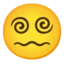 Face With Spiral Eyes emoji, Google design