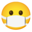 Download Face with Medical Mask emoji, Google style