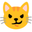 Cat with Wry Smile emoji, Google design