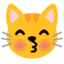 Kissing Cat emoji, Google design