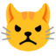 Download Pouting Cat emoji, Google style