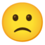 Slightly Frowning Face emoji, Google design