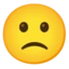 Slightly Frowning Face emoji on Android