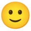 Slightly Smiling Face emoji, Google design