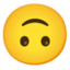 Upside-down Face emoji, Google design
