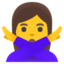 Download Woman Gesturing No emoji, Google style