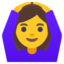 Download Woman Gesturing Ok emoji, Google style