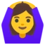 Woman Gesturing Ok emoji, Google design