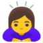 Download Woman Bowing emoji, Google style
