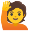 Download Person Raising Hand emoji, Google style