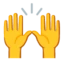 Raising Hands emoji on Android