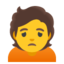 Download Person Frowning emoji, Google style