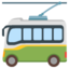 Trolleybus emoji, Google design