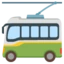 Trolleybus emoji on Android