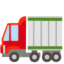 Download Articulated Lorry emoji, Google style