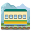 Download Mountain Railway emoji, Google style