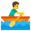 Man Rowing Boat emoji, Google design