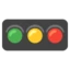 Horizontal Traffic Light emoji, Google design