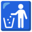 Download Litter In Bin Sign emoji, Google style