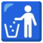 Litter In Bin Sign emoji, Google design