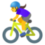 Download Woman Biking emoji, Google style