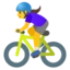 Woman Biking emoji, Google design