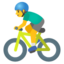 Download Man Biking emoji, Google style