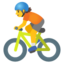 Download Person Biking emoji, Google style