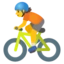 Person Biking emoji, Google design