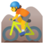 Download Person Mountain Biking emoji, Google style